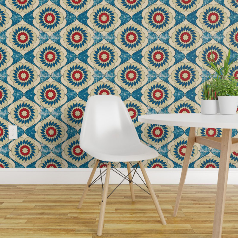 World Menagerie Kare Mid Century Peel And Stick Wallpaper Roll