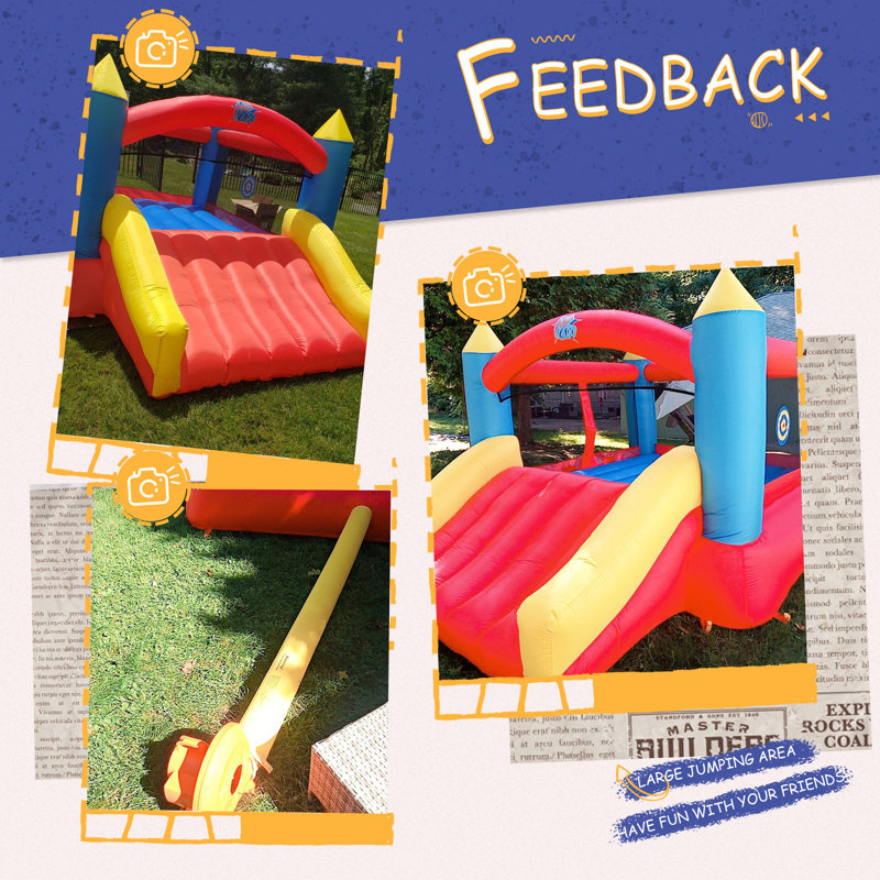 Action Air 9 X 12 Bounce House With Slide And Air Blower Reviews Wayfair