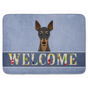 Oxford Min Pin Welcome Memory Foam Bath Rug