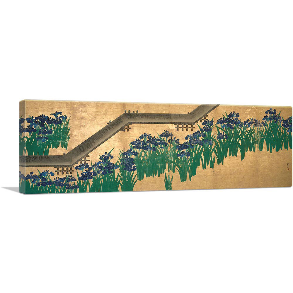 ARTCANVAS Irises At Yatsuhashi Right Panel by Ogata Korin - Wrapped ...