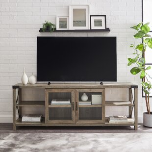 Bedroom for Living Room Sturdy X Style Frame Easy Assembly Convenient Cable Management Hole Farmhouse Entertainment Center Grey DORTALA 47 TV Stand 3-Tier Industrial Media Stand w/ Open Shelves 