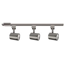 Brushed Nickel 3 Light Track Lighting  Fixture Wall or Ceiling Mount 