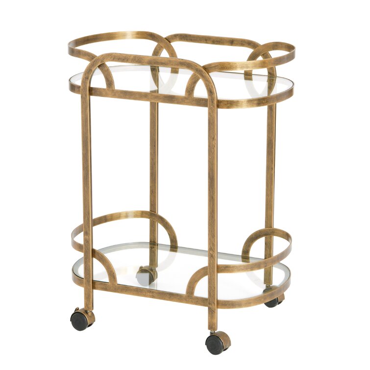 Rosdorf Park Olympus Oval Bar Cart & Reviews | Wayfair