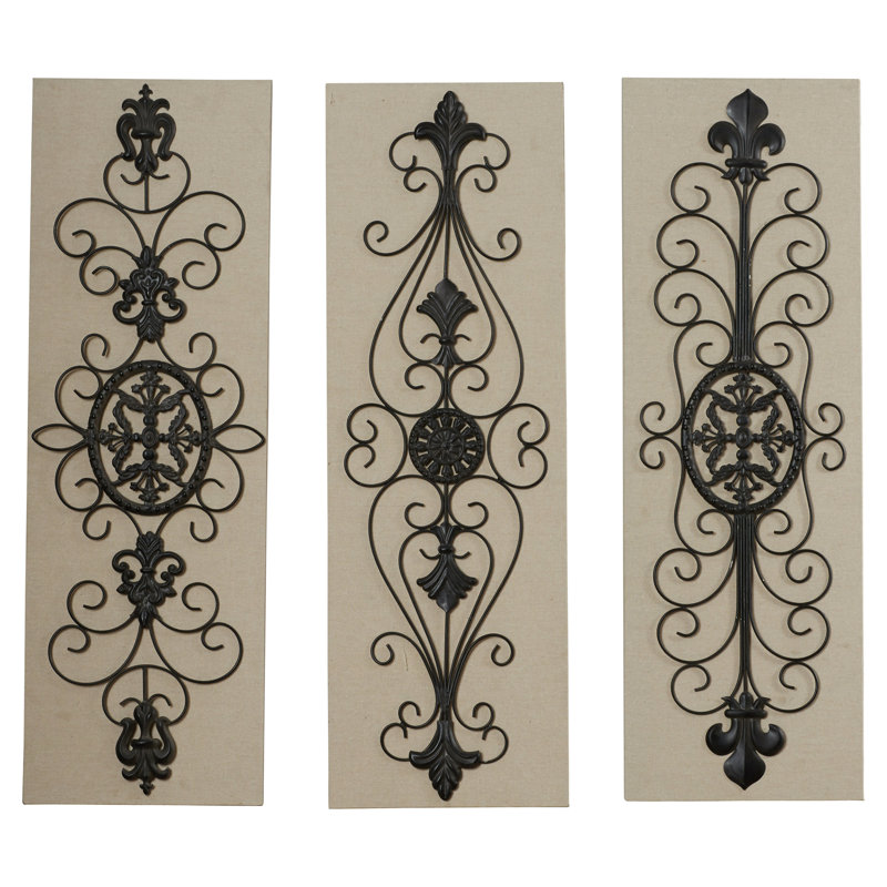 White Metal Wall Decor fleur de lis living 3 piece white / black metal wall décor set White Metal Wall Decor fleur de lis living 3 piece white / black metal wall décor set
