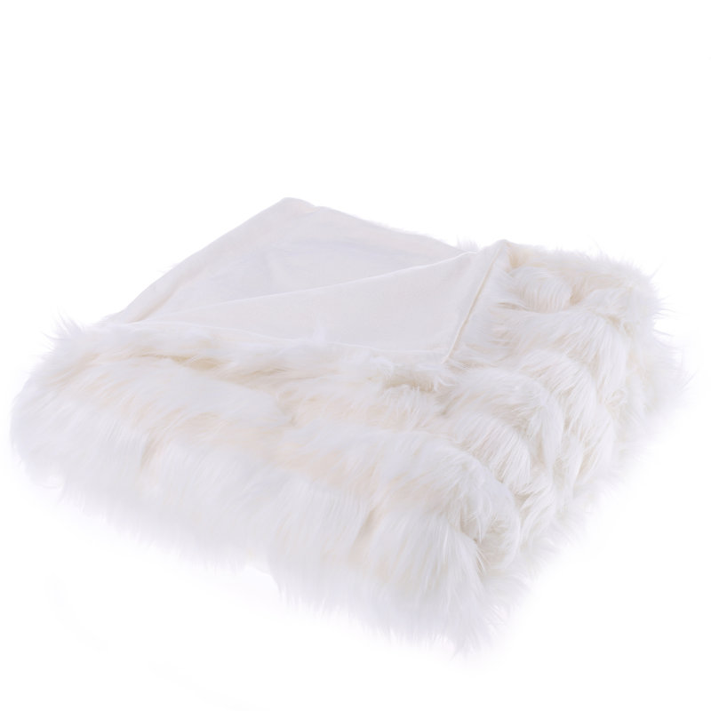 Rosdorf Park O Kean Luxury Home Decorative Sofa Bed Fox Faux Fur