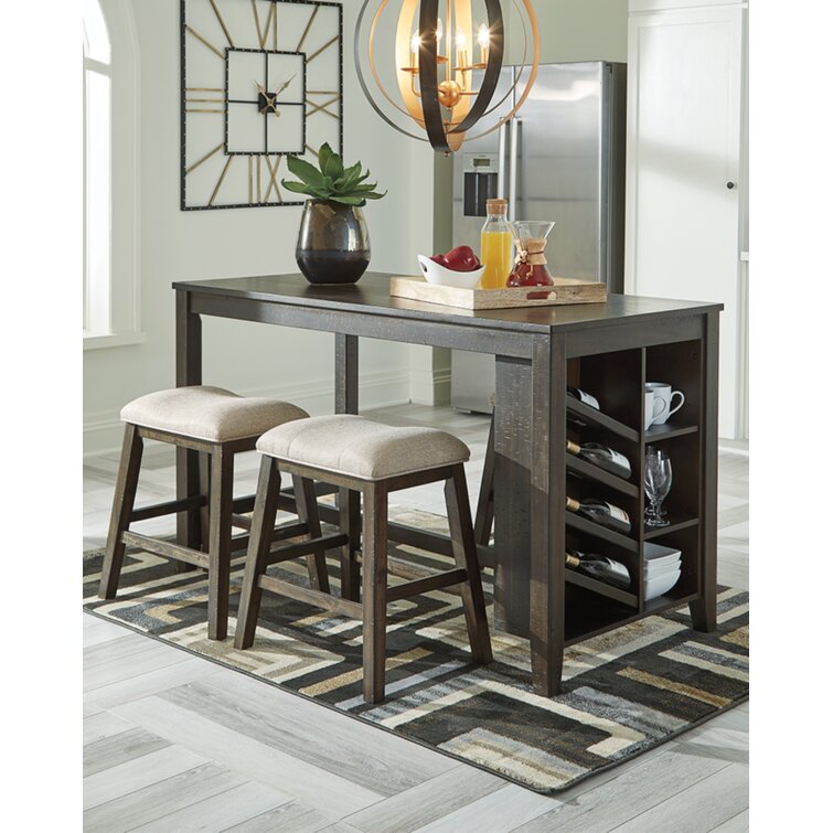 bar table with four stools