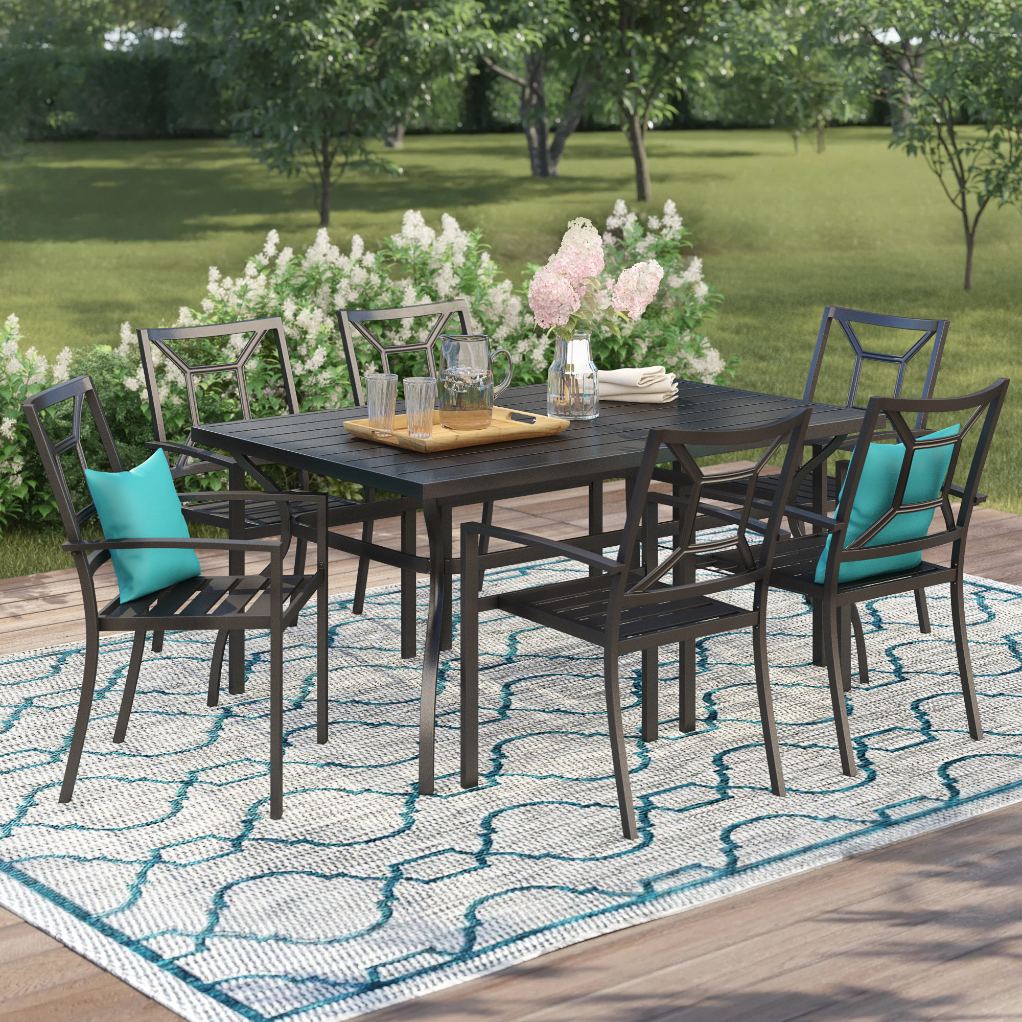 Winston Porter Kachinsky Phivilla 7 Piece Dining Set Reviews Wayfair