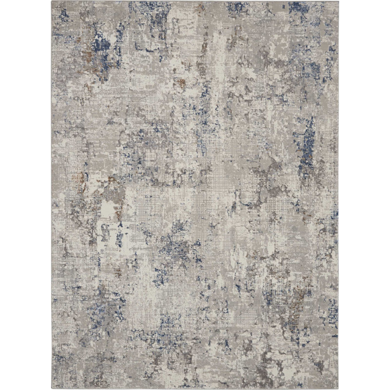 Kathy Ireland Home Royal Terrace Contemporary Abstract Grey Blue Kathy Ireland Home Royal Terrace