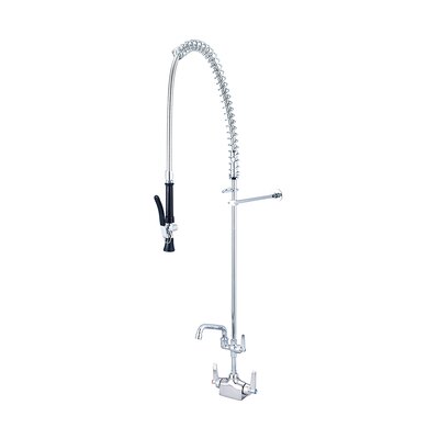 Double Handle Pre Rinse 1 Hole Kitchen Faucet With With Ceramic