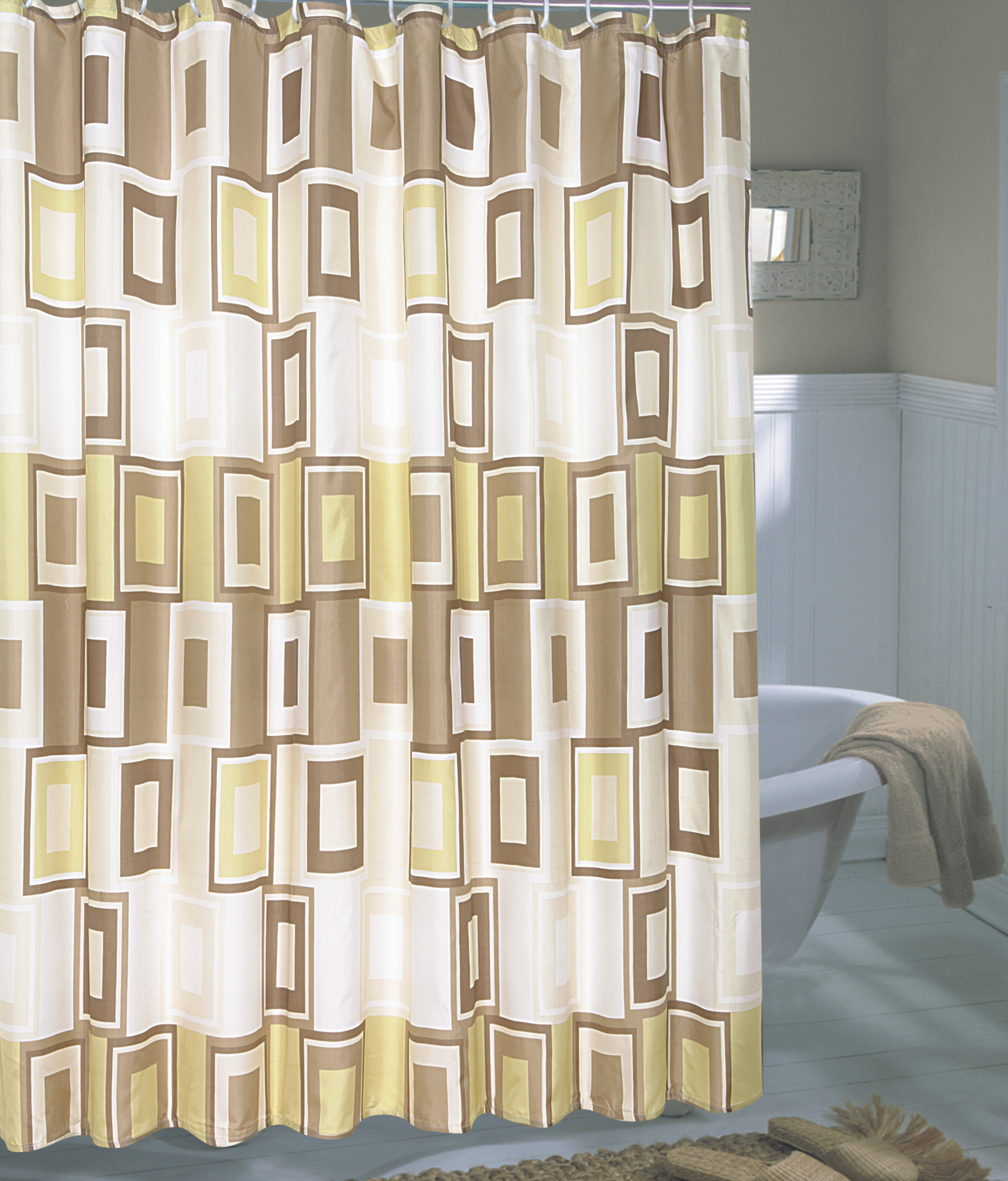 Carnation Home Fashions Contempo Single Shower Curtain Reviews Wayfair