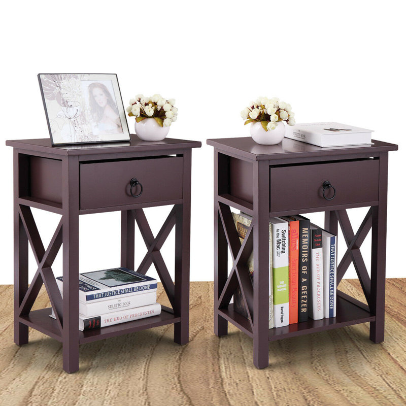 Laurel Foundry Modern Farmhouse Salvador 1 Drawer Nightstand In Brown Reviews Wayfair