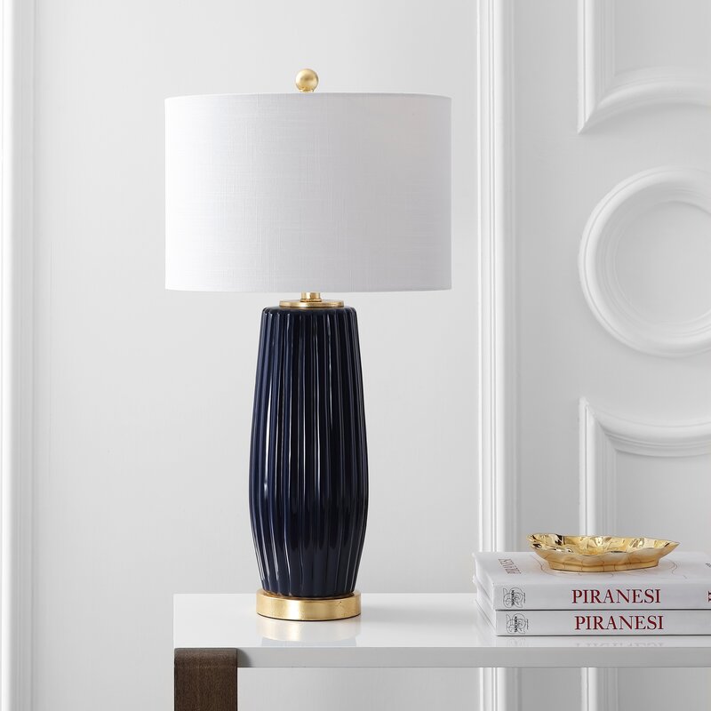 navy table lamp