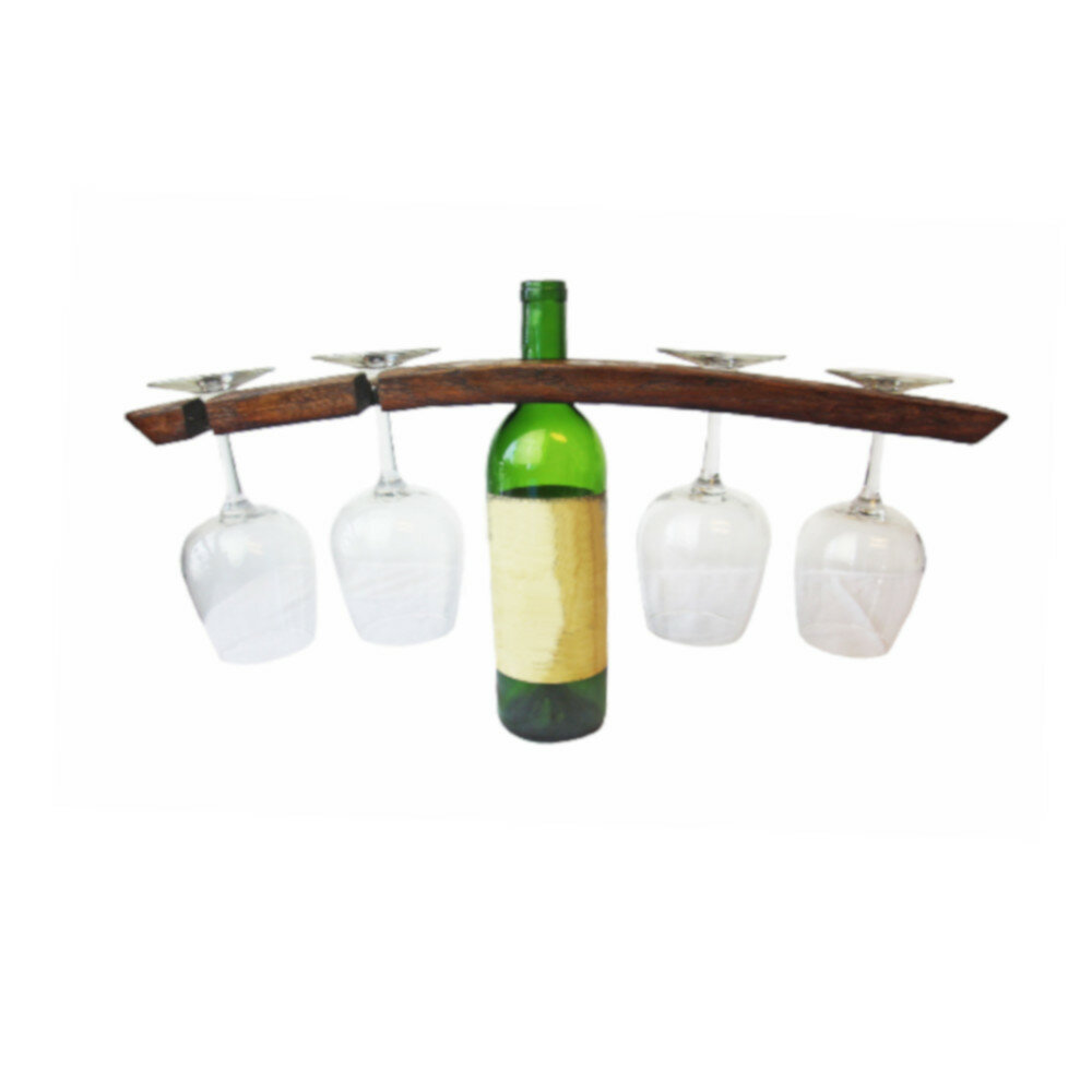 Millwood Pines Ritner 1 Bottle Tabletop Wine Bottle Glass Rack Wayfair