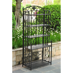 Go to store & view more images Fleur De Lis Living Saundra Wrought Iron Baker's Rack