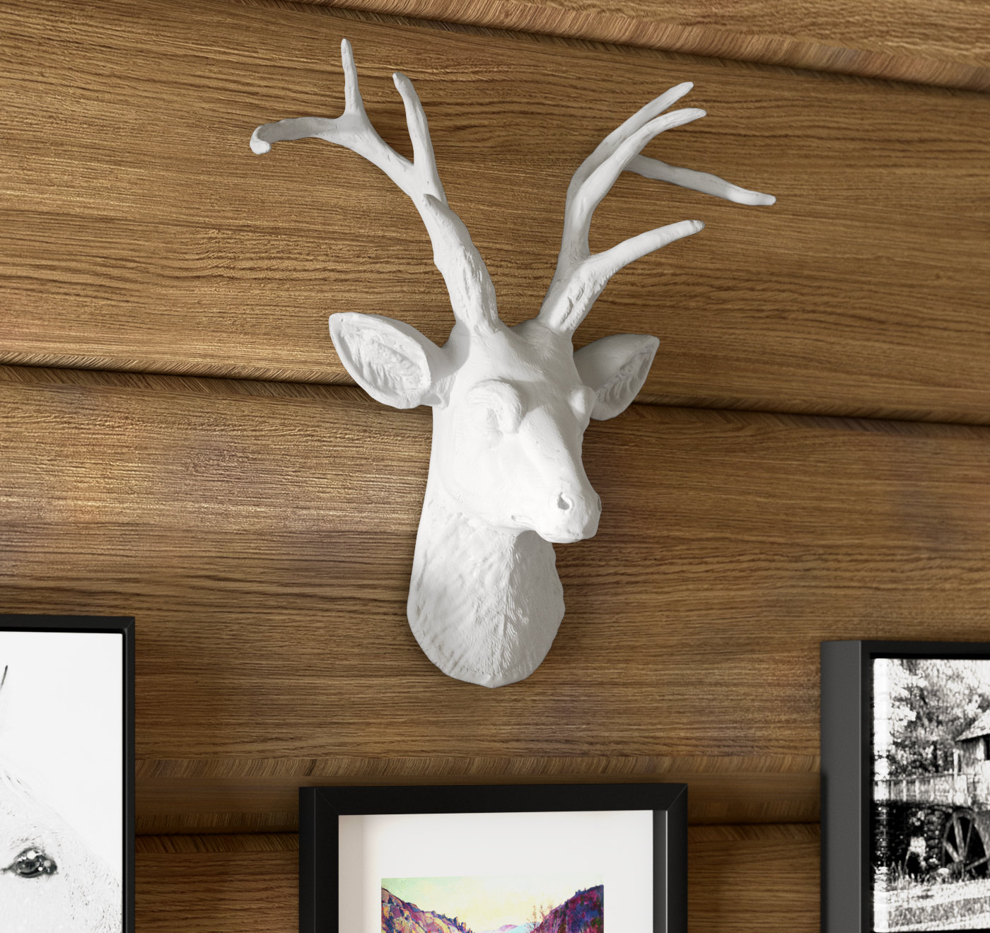 Cottage Faux Deer Head Wall Decor Reviews Allmodern