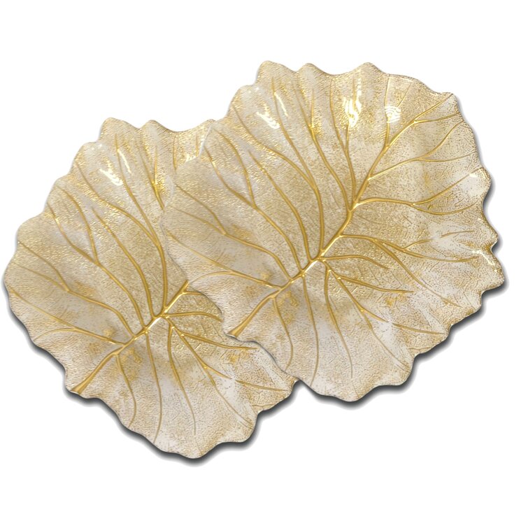 Charlton Home Oyer Leaf Decorative Plates Wayfair