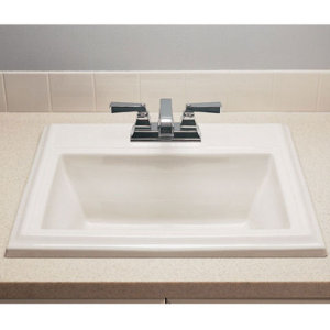 Town Square Rectangular Drop-In Bathroom Sink with Overflow