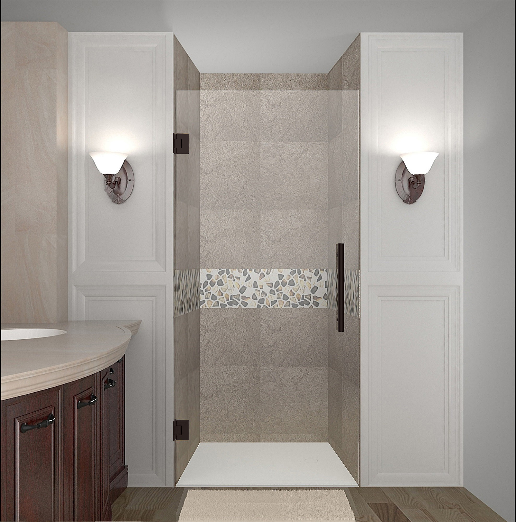 Aston Cascadia 35 75 36 25 X 72 Hinged Frameless Shower Door Reviews Wayfair