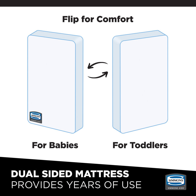 simmons beautyrest 2 stage firm crib mattress with organic cotton cover