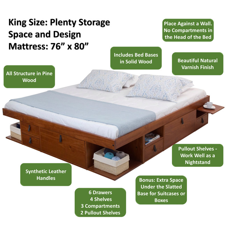 Latitude Run Pharr Storage Platform Bed Reviews Wayfair