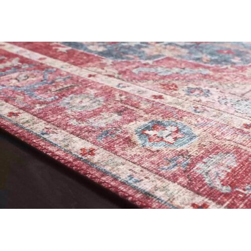 Bungalow Rose Gelo Oriental Area Rug in Brick/Ocean & Reviews | Wayfair