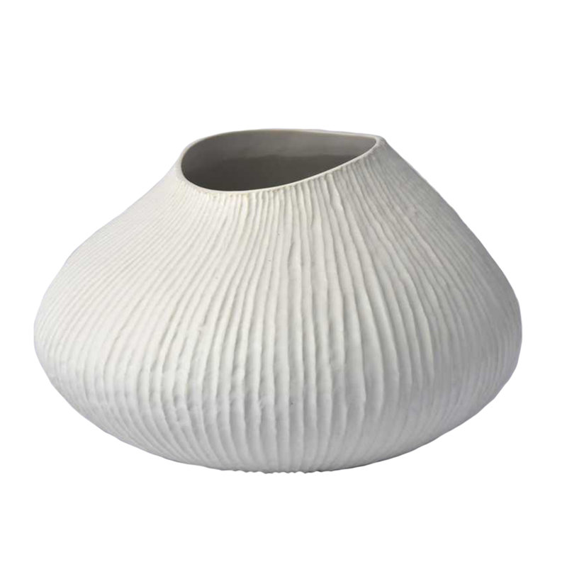 orren ellis park row ceramic ribbed box table vase reviews wayfair