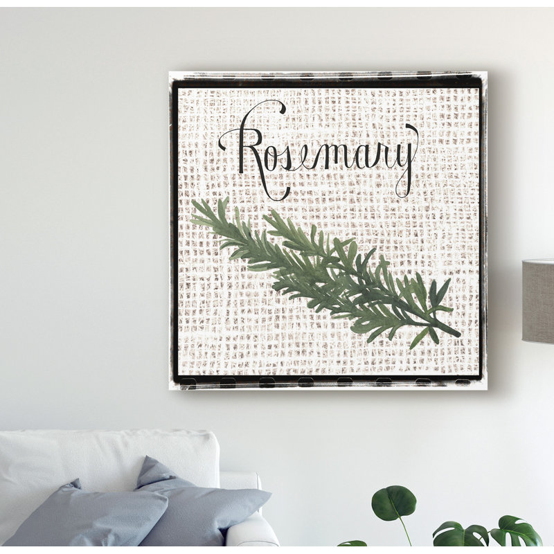 East Urban Home Burlap Herbs I Acrylic Painting Print On Wrapped