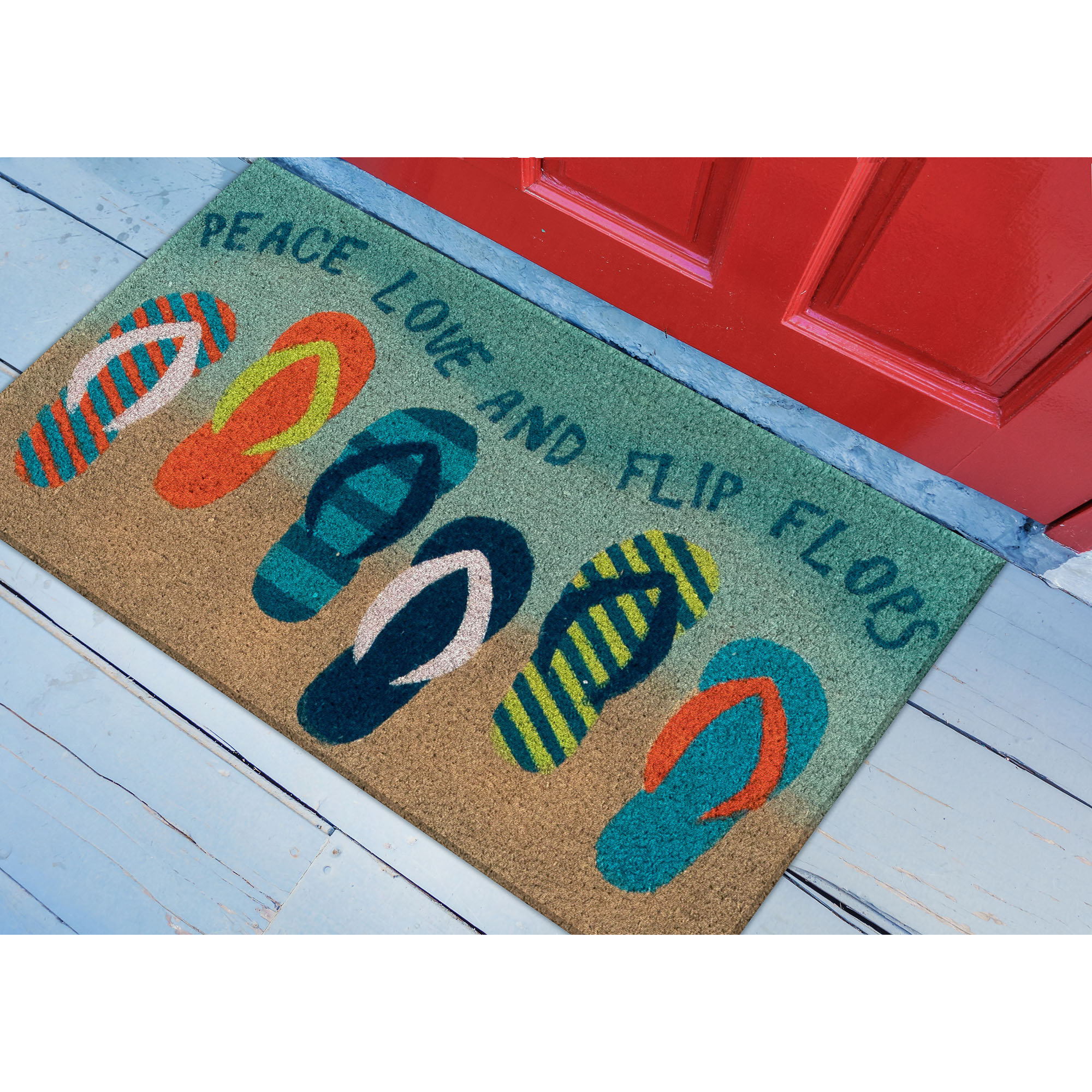 Highland Dunes Gunnell Flip Flops Ombre 30 In X 18 In Non Slip