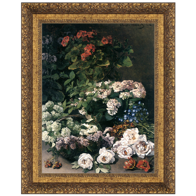 Spring Flowers, 1864, by Claude Monet Framed Painting Print
