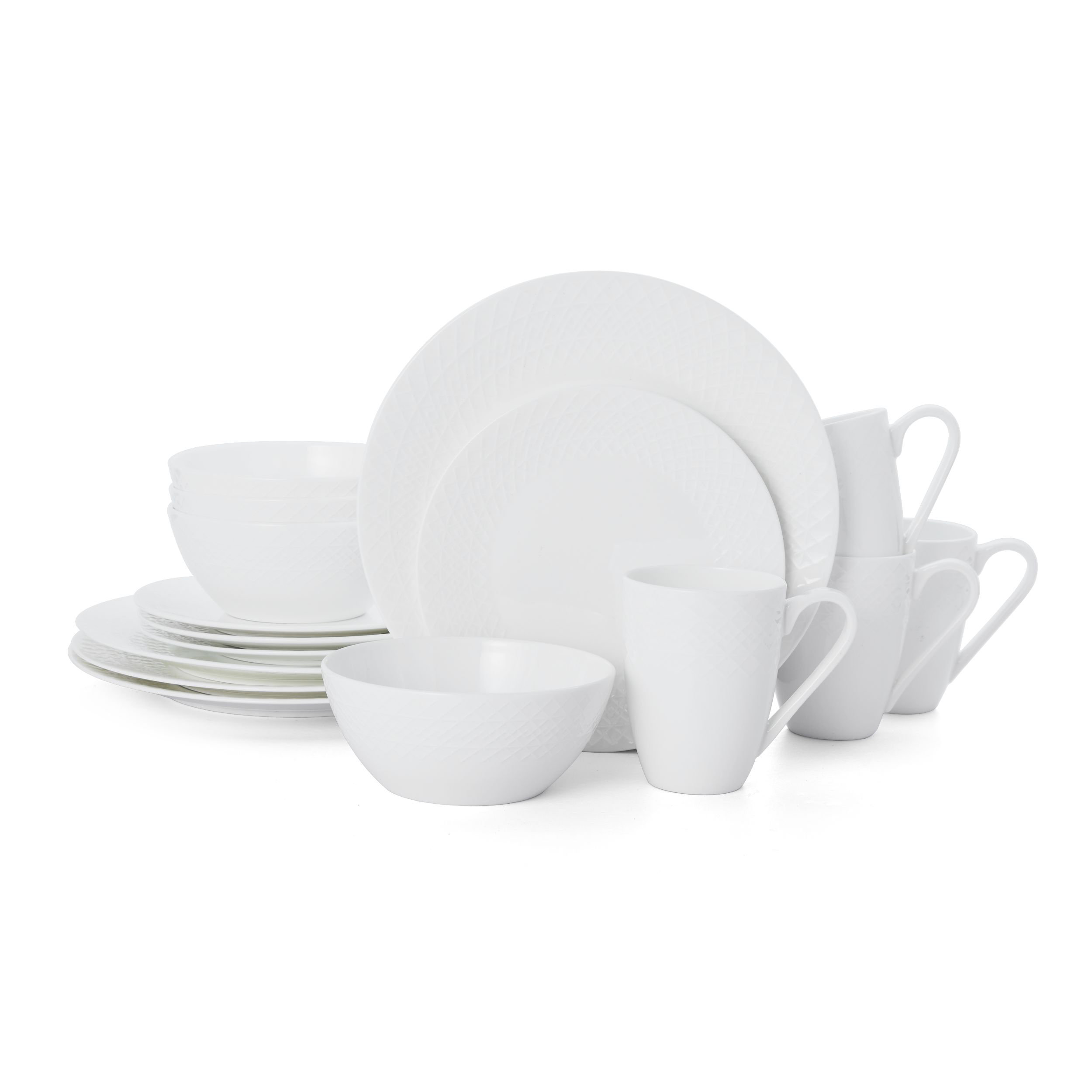 Mikasa Jenna 16 Piece Bone China Dinnerware Set, Service for 4