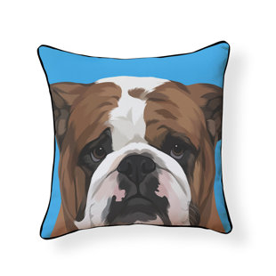 Cushion English Bulldog Pillow Hundeporträt Pillow Case Country Style Dog 
