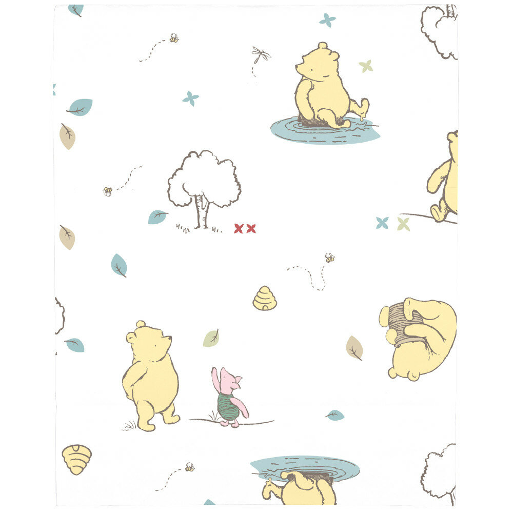 Disney Winnie the Pooh Classic 100% Cotton Fitted Crib Sheet & Reviews ...