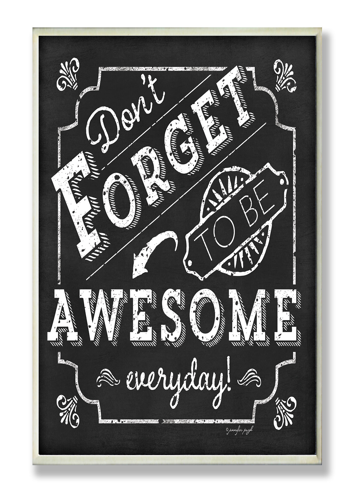 Winston Porter Be Awesome Everyday Inspirational Chalkboard Look Textual Art Wall Plaque Reviews Wayfair