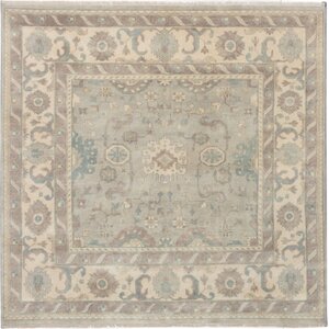 One-of-a-Kind Li Hand-Knotted Light Gray Area Rug