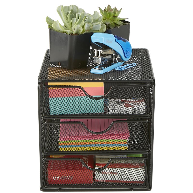 Mind Reader Mesh 3 Tier Drawer File File Organizer Wayfair