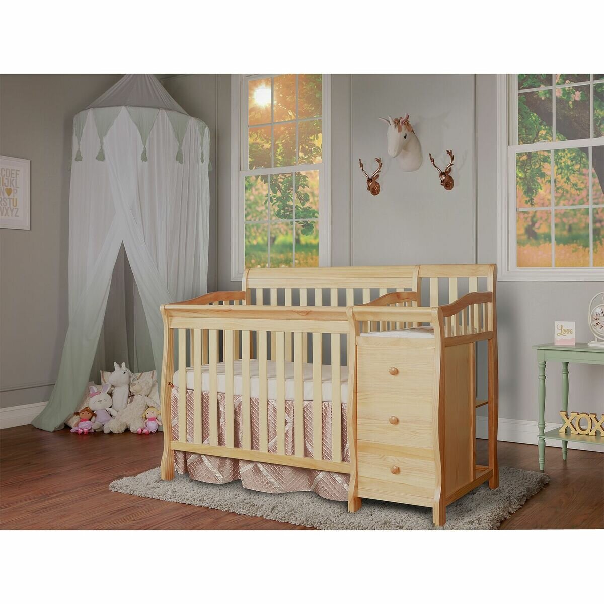 Dream On Me Jayden 3 In 1 Convertible Mini Crib And Changer Combo