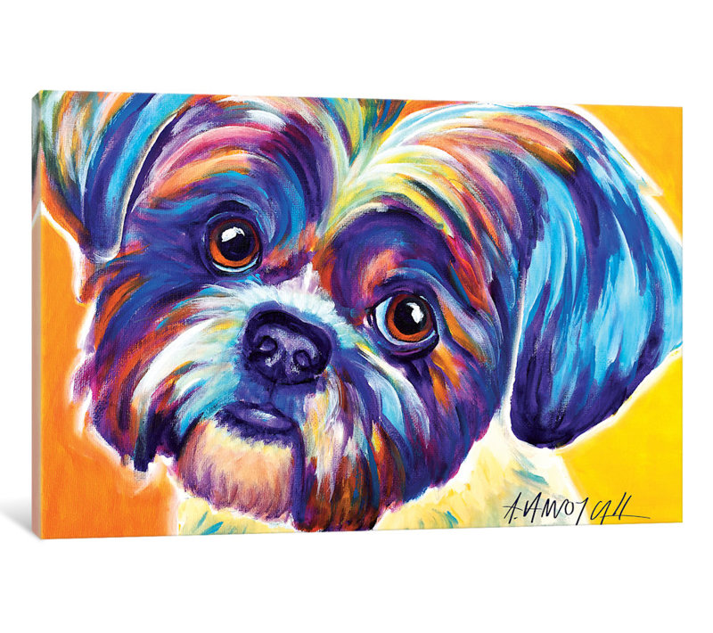 East Urban Home Lacey The Shih Tzu Painting Print On Canvas