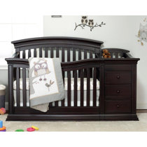 crib with changing table attached