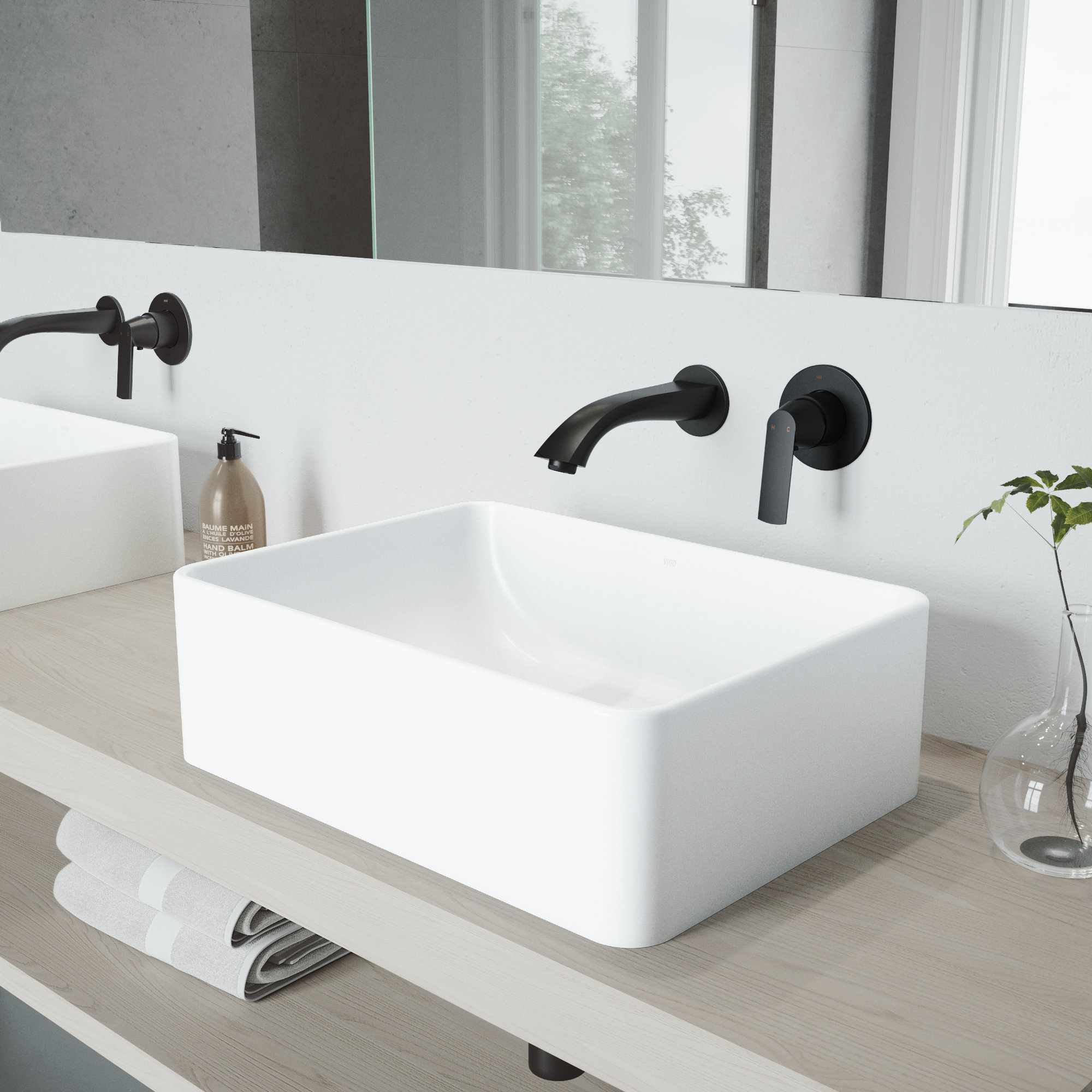 Vigo Matte Stone Rectangular Vessel Bathroom Sink With Faucet Reviews Wayfair