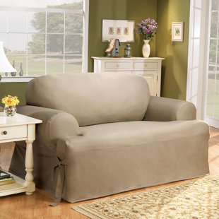 Sure Fit Buffalo Check Box Cushion Sofa Slipcover 5nxf Furniture Sure Fit Cotton Duck T Cushion Sofa Slipcover