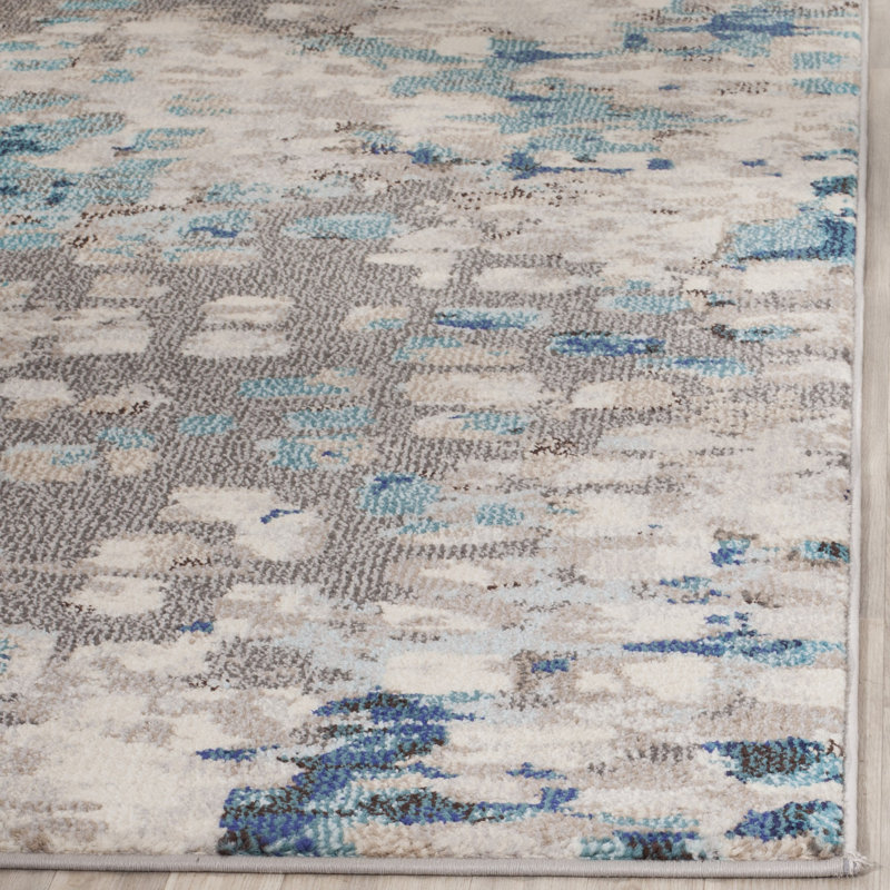 Bungalow Rose Annabel Grey Light Blue Area Rug Reviews Wayfair Annabel Grey Light Blue Area Rug