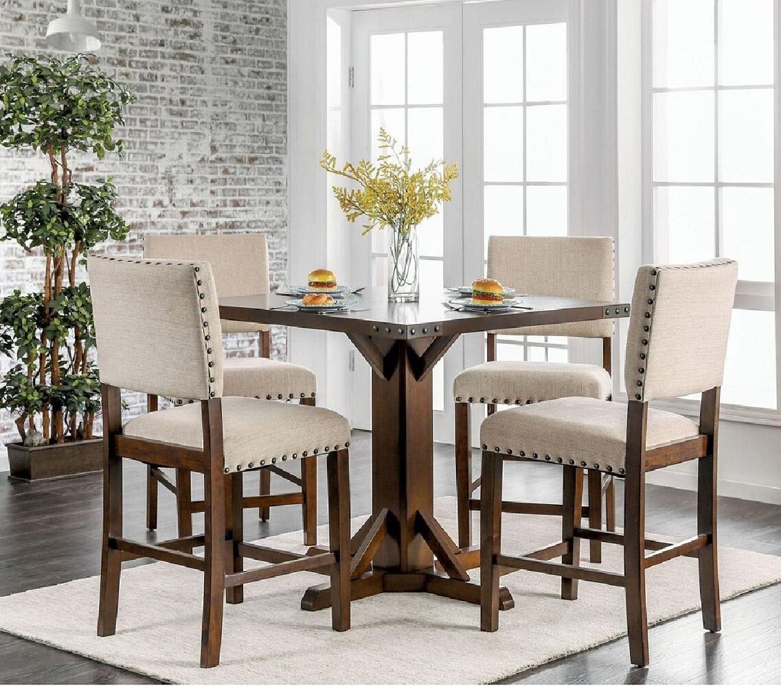 counter height pedestal dining set