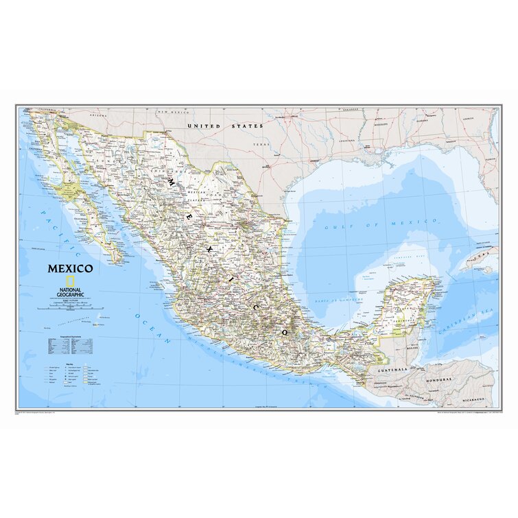 National Geographic Maps Mexico Classic Wall Map Wayfair
