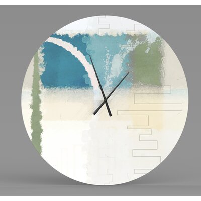 Resourceful Trim Abstract Metal Wall Clock Ebern Designs Size: Small