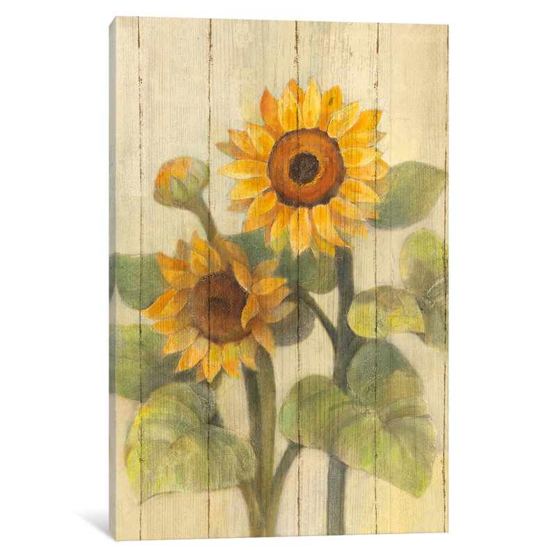 August Grove Summer Sunflowers Ii Painting Print On Wrapped Canvas