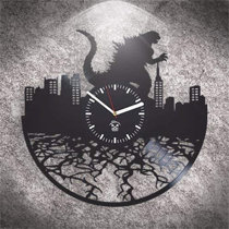 livingroom – Gift idea for Birthday Wedding Mother’s Day Valentine’s Day Godzilla Green Unique Wall Clock for Bedroom Kitchen Bathroom