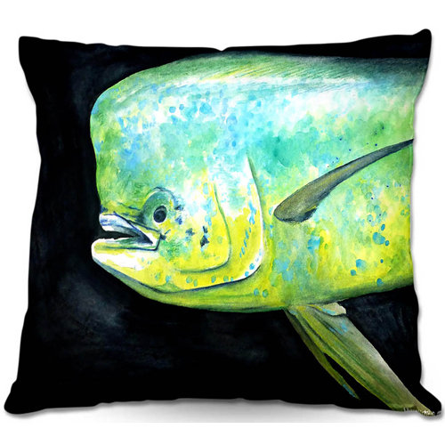 Bay Isle Home Heckson Couch Deep Sea Life Mahi Mahi Fish Throw