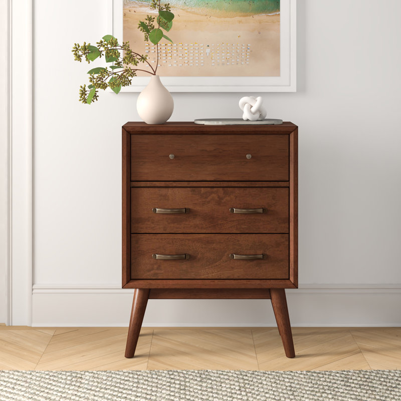 Foundstone Morris Mid Century Modern 3 Drawer Accent Chest