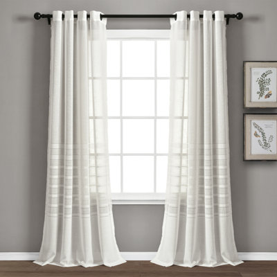 Bri Grommet Sheer Window Curtain Panels Set Special Edition By Sheer Window Curtain Panels