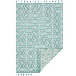 Kahelo Hand-Woven Ivory/Aqua Area Rug